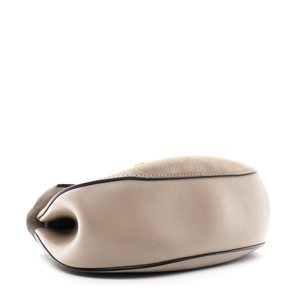 Chloe Suede Smooth Calfskin Drew Shoulder Bag Motty Grey 4 of 10