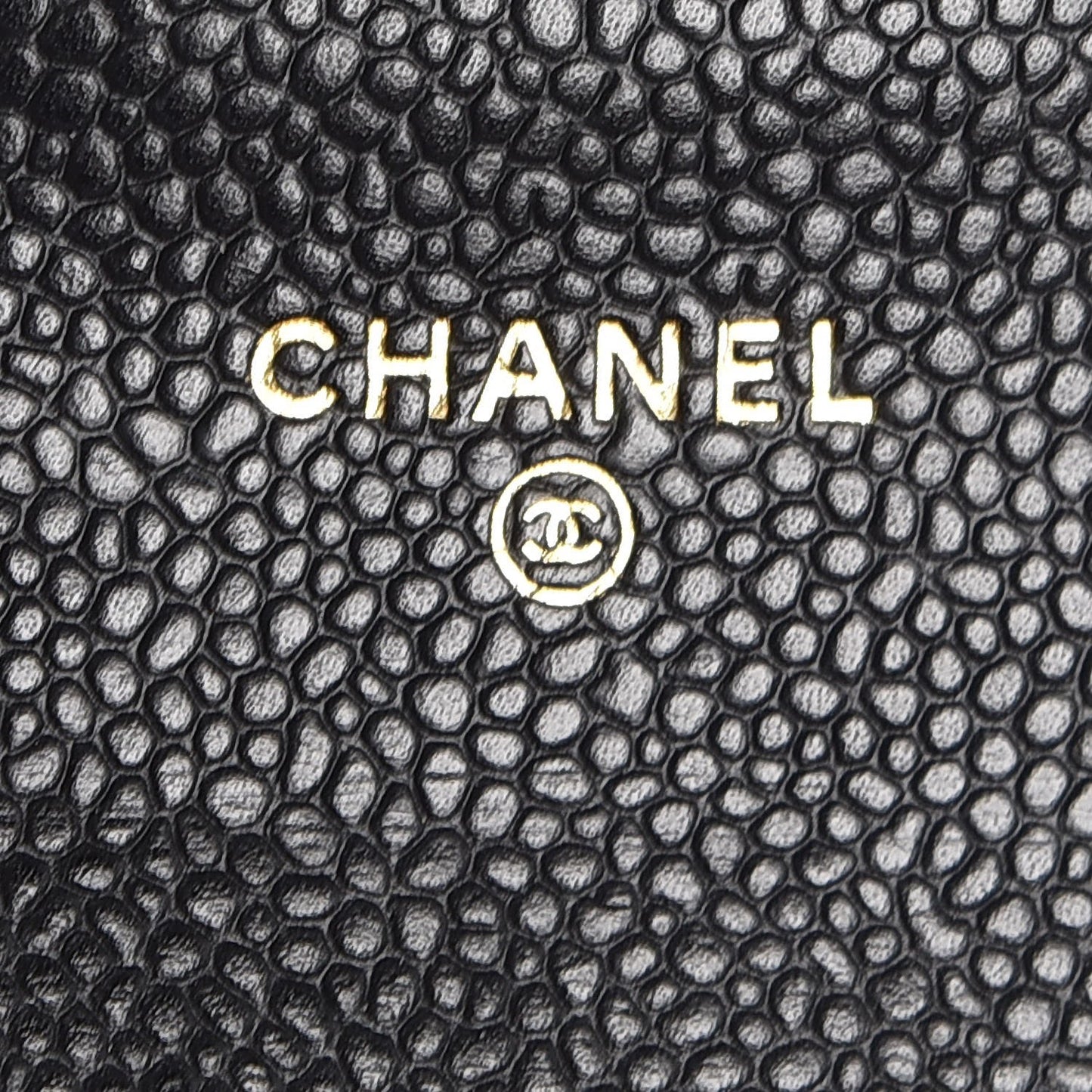 Caviar Quilted Flap Card Holder Black