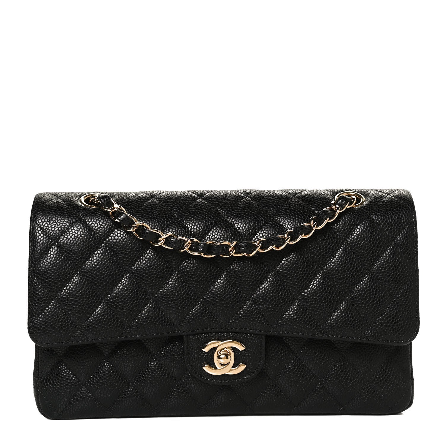 Chanel Caviar Quilted Medium Double Flap Black 1 of 13