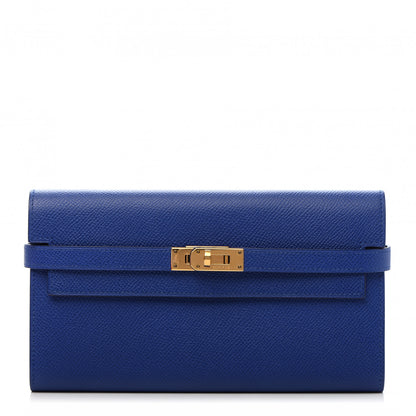 Hermes Epsom Kelly Longue Wallet Bleu Electrique 1 of 9