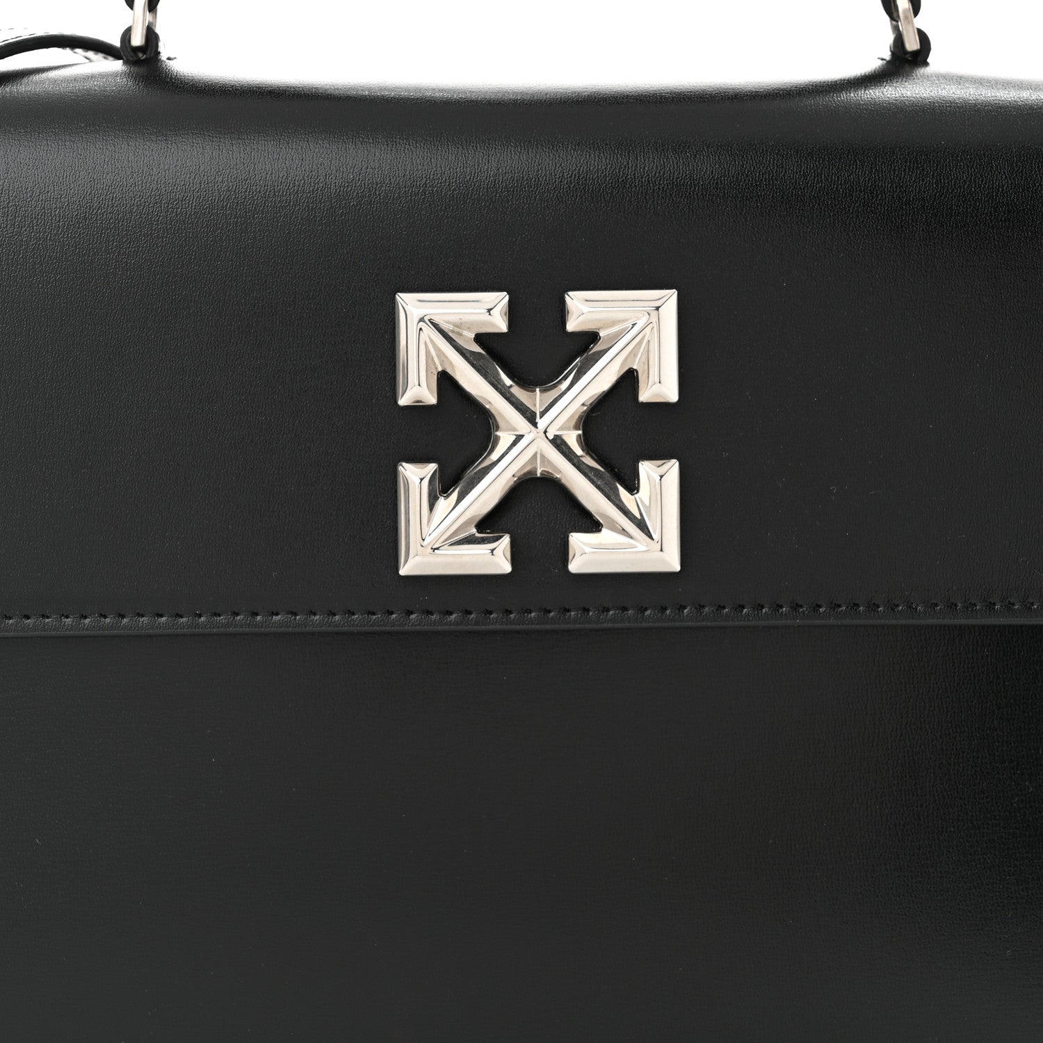 Off-White Calfskin 2.8 Jitney Bag Black 7 of 9