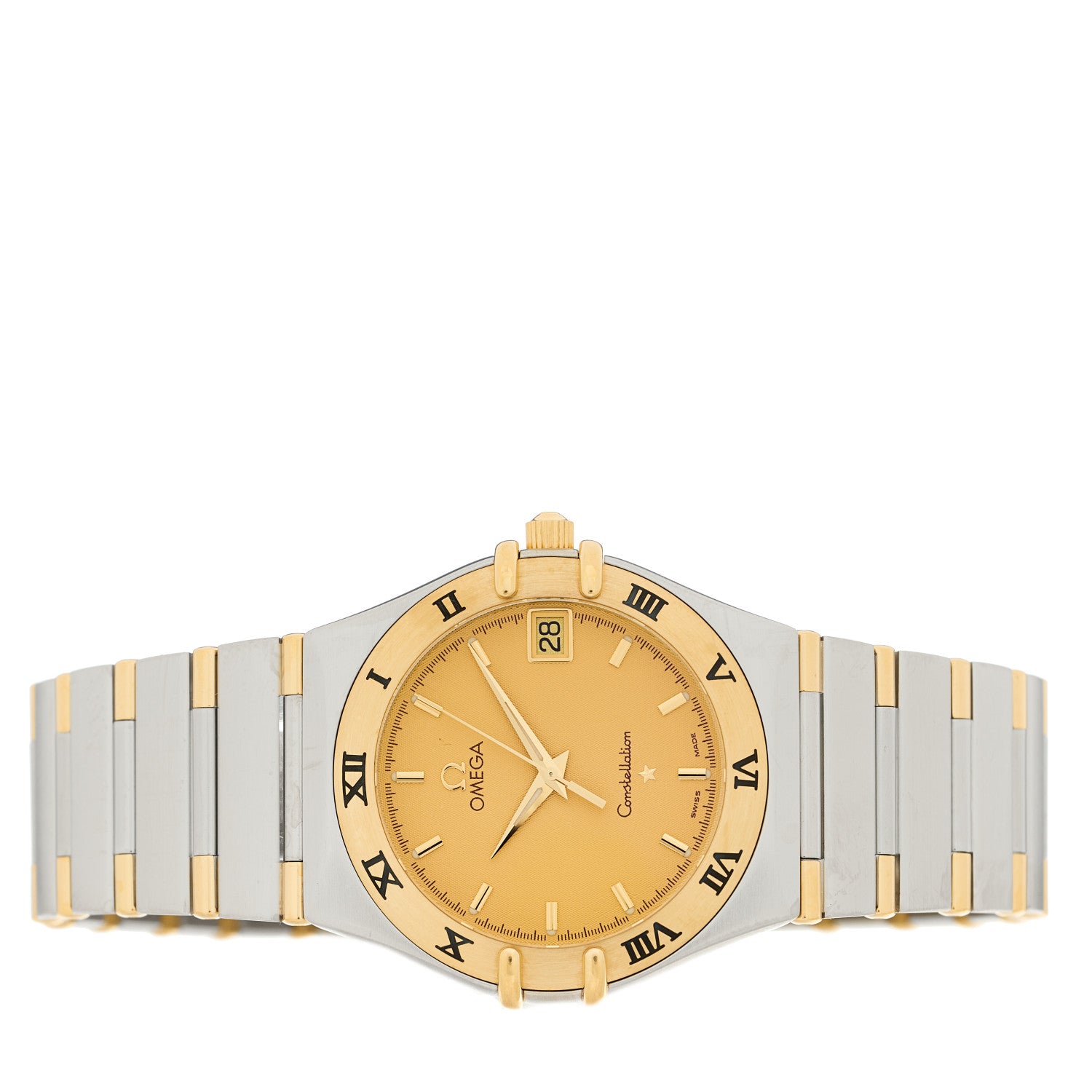 Omega Stainless Steel 18K Yellow Gold 33mm Constellation Quartz Watch Champagne 1312.10 2 of 4