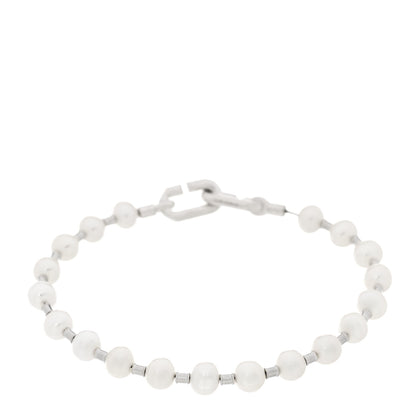 Tiffany Sterling Silver Pearl 5-6mm HardWear Bracelet 1 of 4