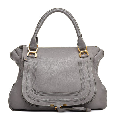 Chloe Calfskin Large Marcie Satchel Cashmere Grey 1 of 10