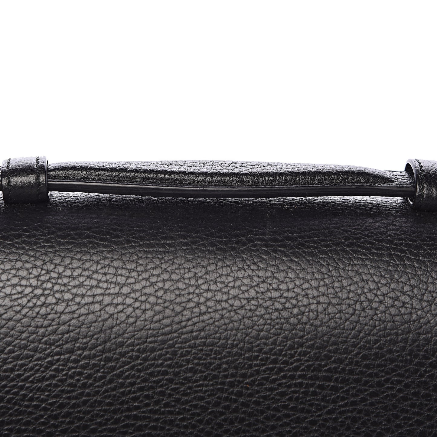 Dollar Calfskin Medium Interlocking G Top Handle Shoulder Bag Black