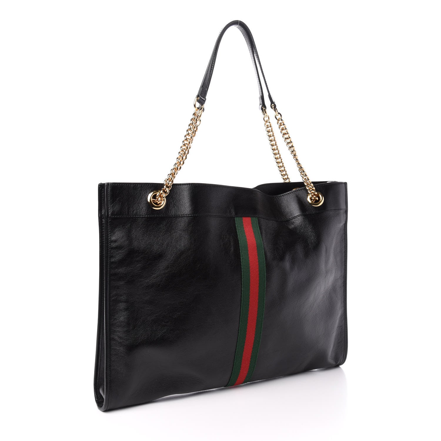 Gucci Calfskin Large Rajah Chain Tote Black 4 of 13