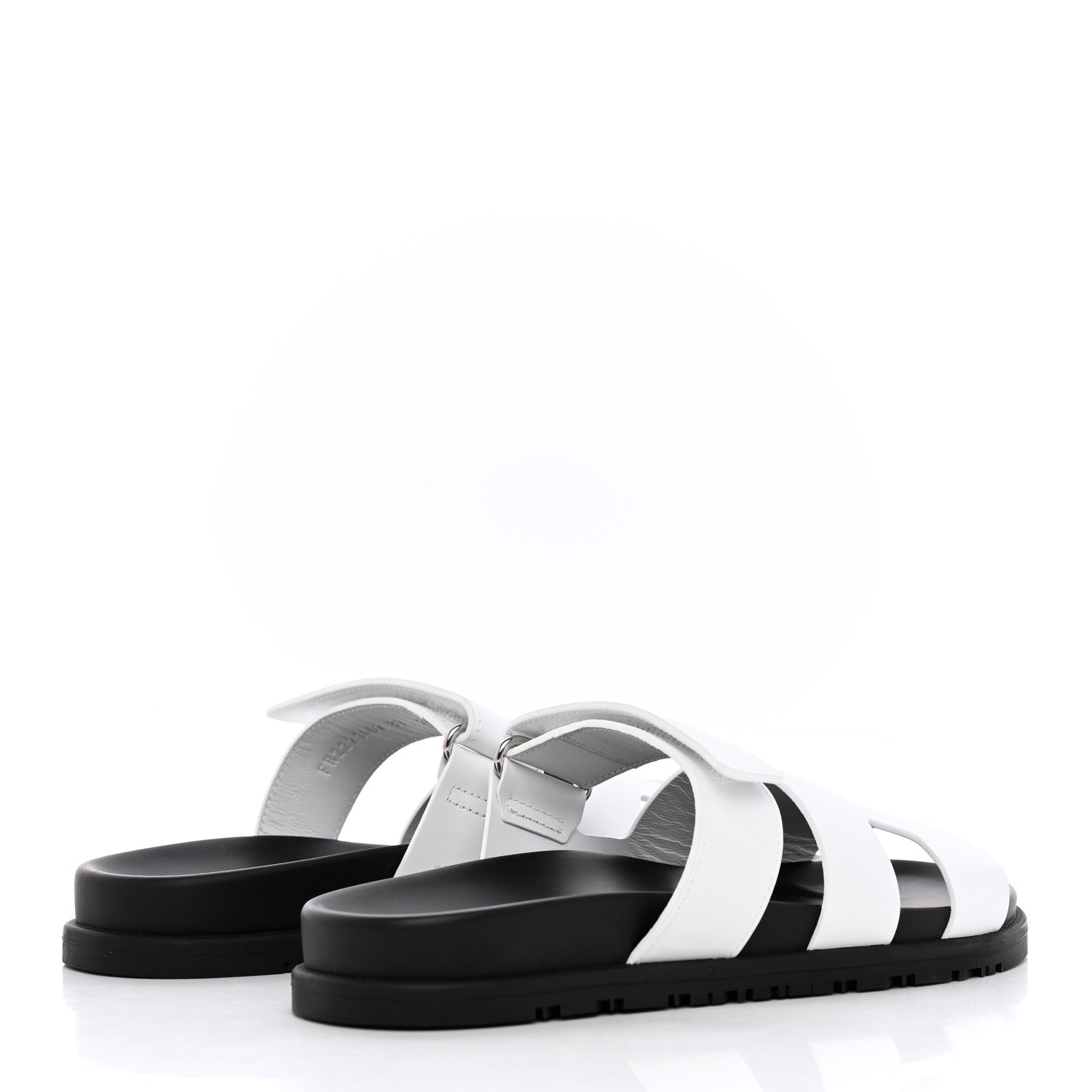 Hermes Calfskin Womens Chypre Sandals 37 White 4 of 9