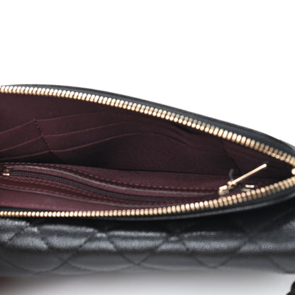 Chanel Caviar Quilted Flap Phone Holder With Chain Black 6 of 8