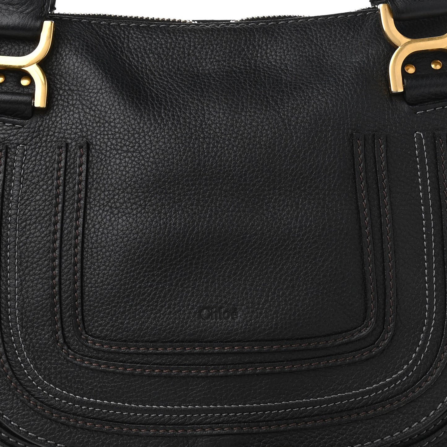 Calfskin Medium Marcie Satchel Black