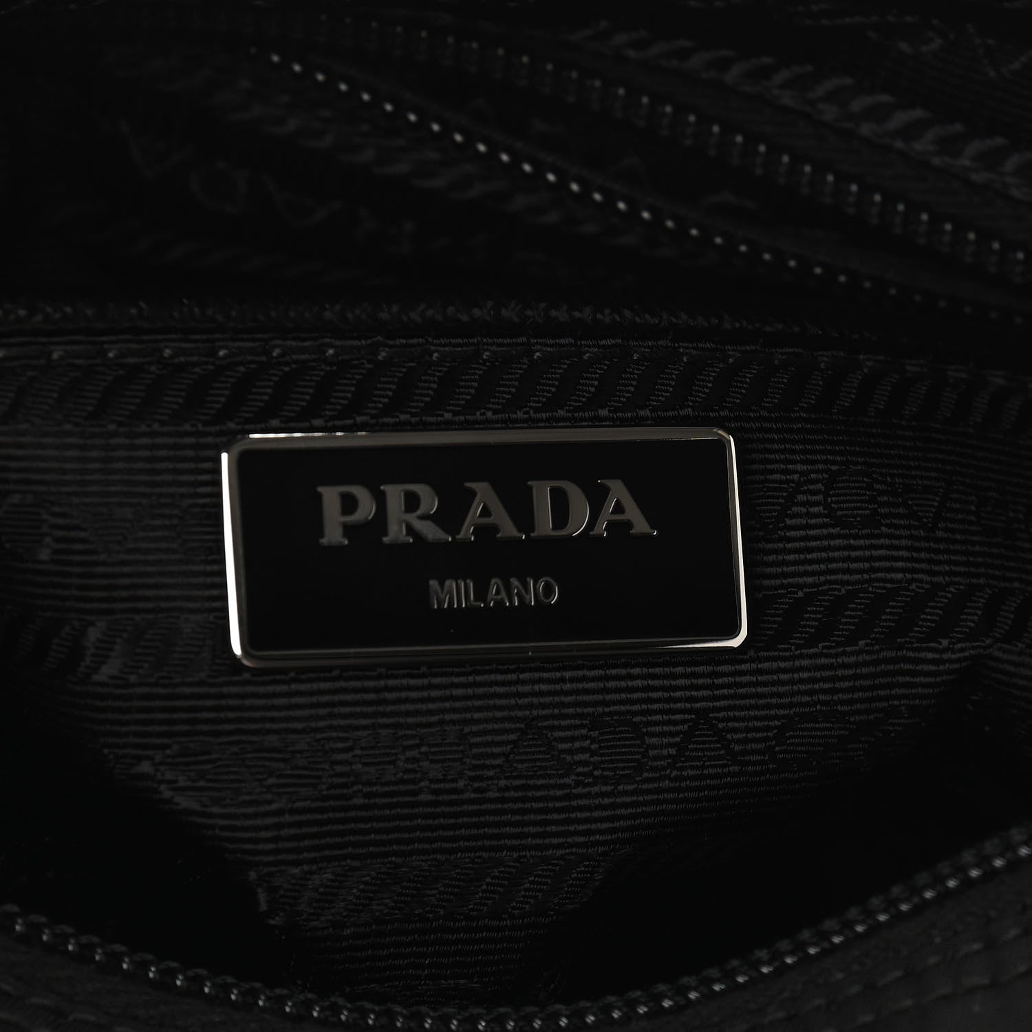 Prada Nylon Vela Saffiano Single Buckle Messenger Shoulder Bag Black 6 of 9