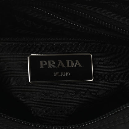Prada Nylon Vela Saffiano Single Buckle Messenger Shoulder Bag Black 6 of 9