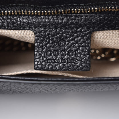 Gucci Pebbled Calfskin Medium Soho Flap Crossbody Black 6 of 7
