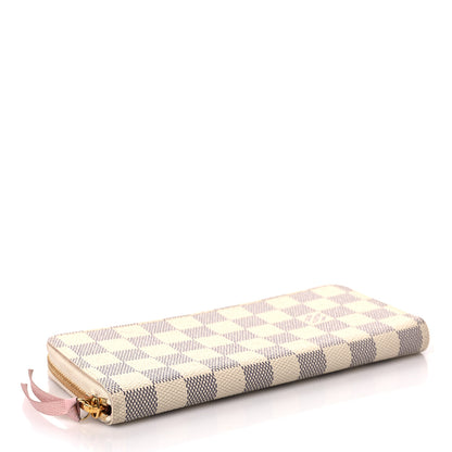 Louis Vuitton Damier Azur Clemence Wallet Rose Ballerine 4 of 7