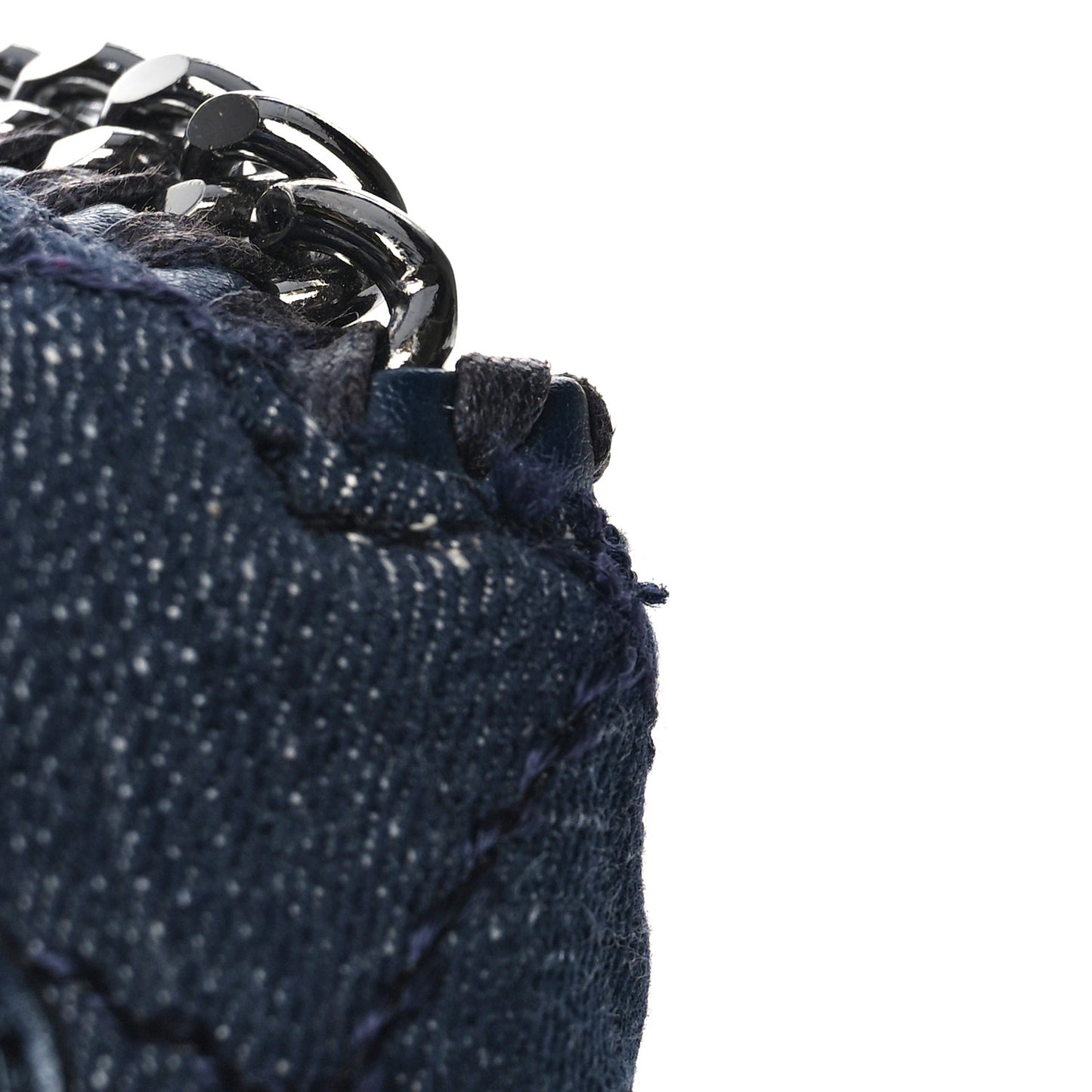 Denim Quilted Falabella Backpack Blue