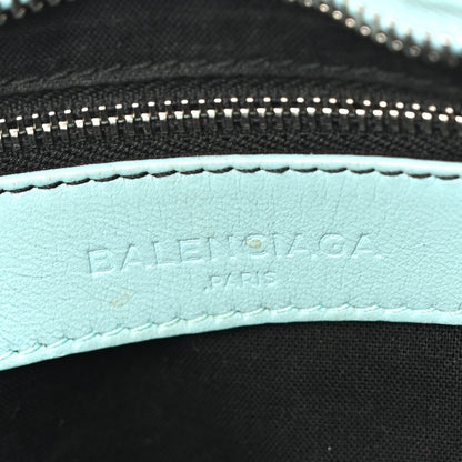 Balenciaga Chevre Silver Metallic Edge Hardware City Bleu Maldives 7 of 10