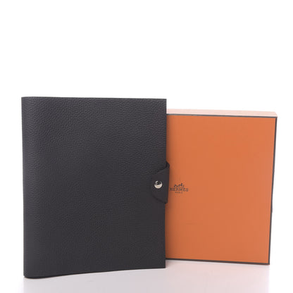 Hermes Togo Ulysse MM Notebook Cover Black 8 of 8