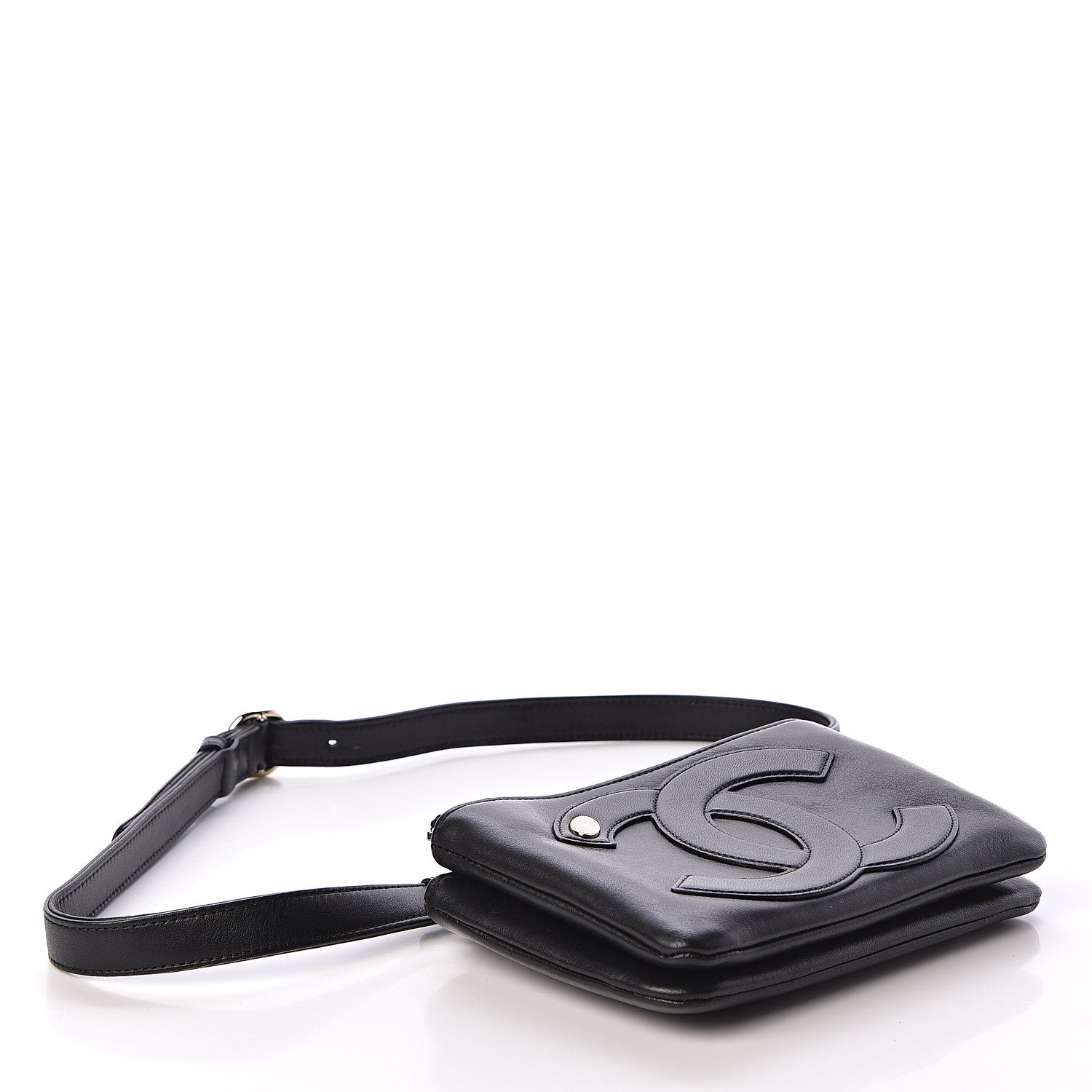Chanel Lambskin CC Mania Waist Belt Bag Black 4 of 12