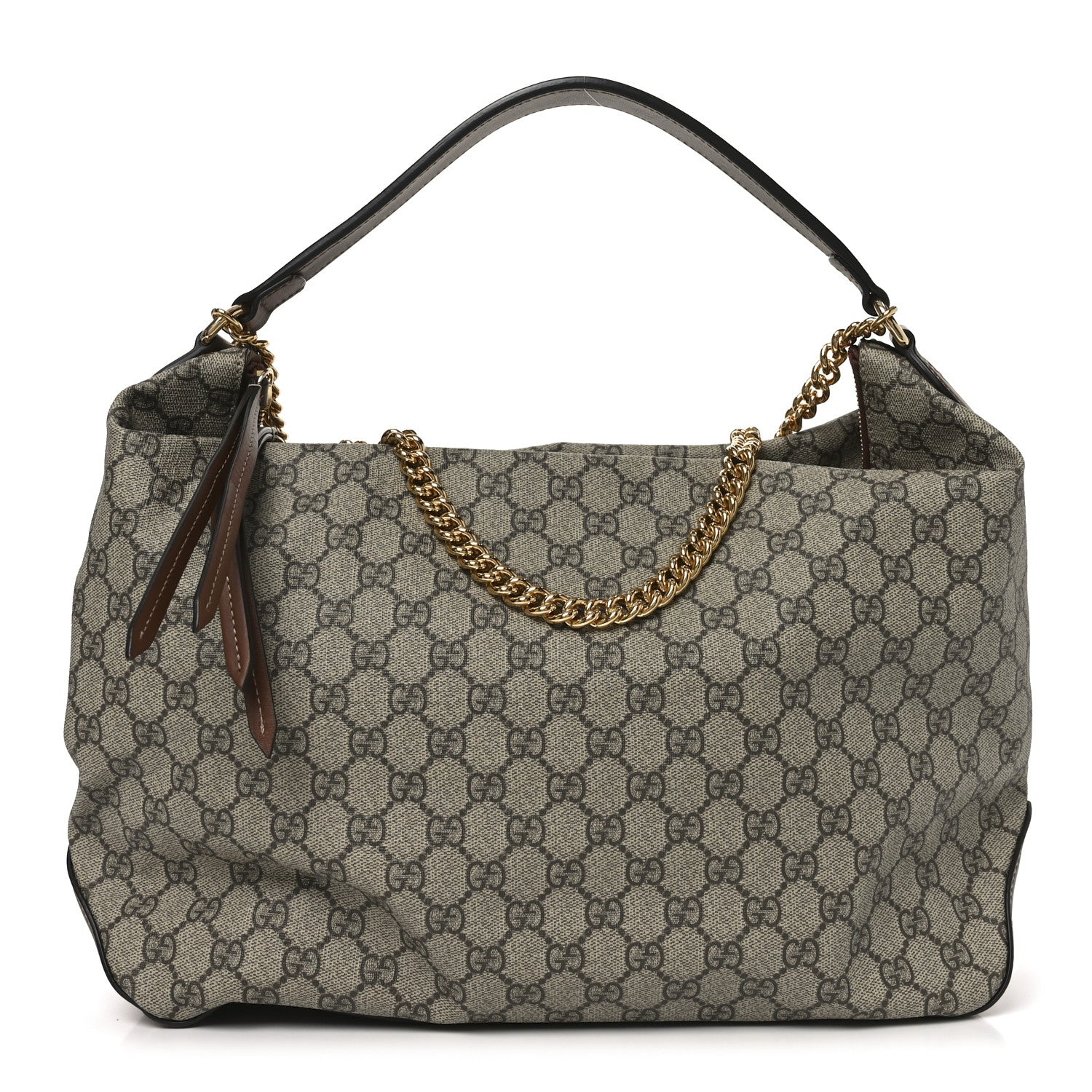 Gucci GG Supreme Monogram Large Linea A Hobo Light Brown 1 of 10