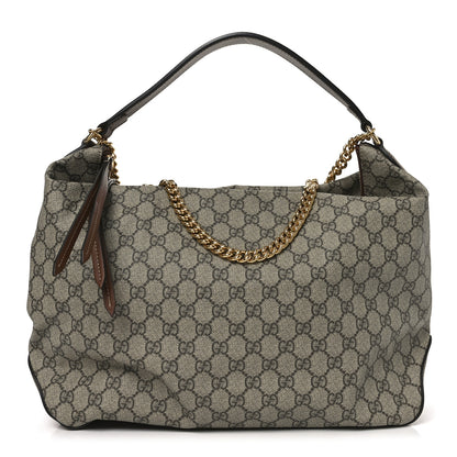 Gucci GG Supreme Monogram Large Linea A Hobo Light Brown 1 of 10