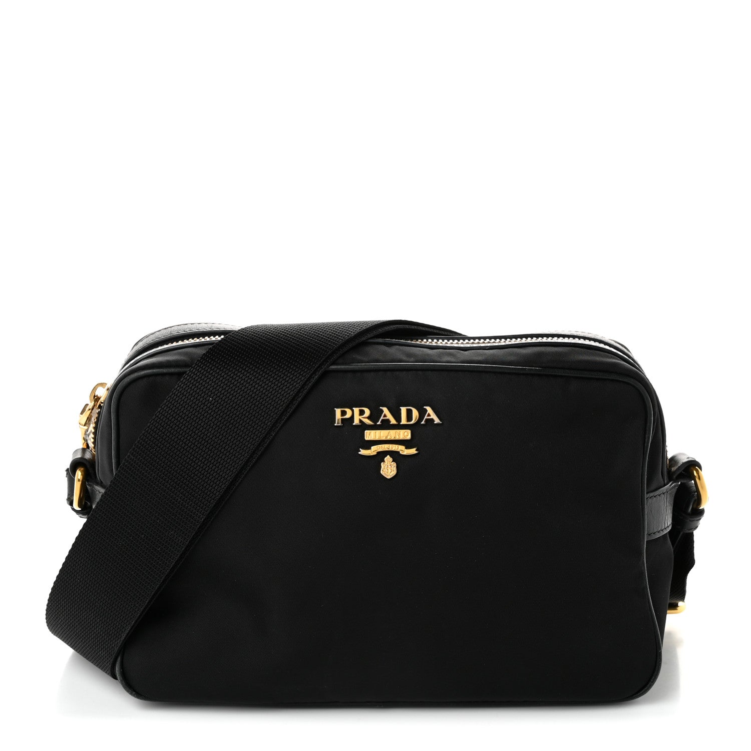Prada Tessuto Nylon Soft Calf Camera Bag Black 1 of 9