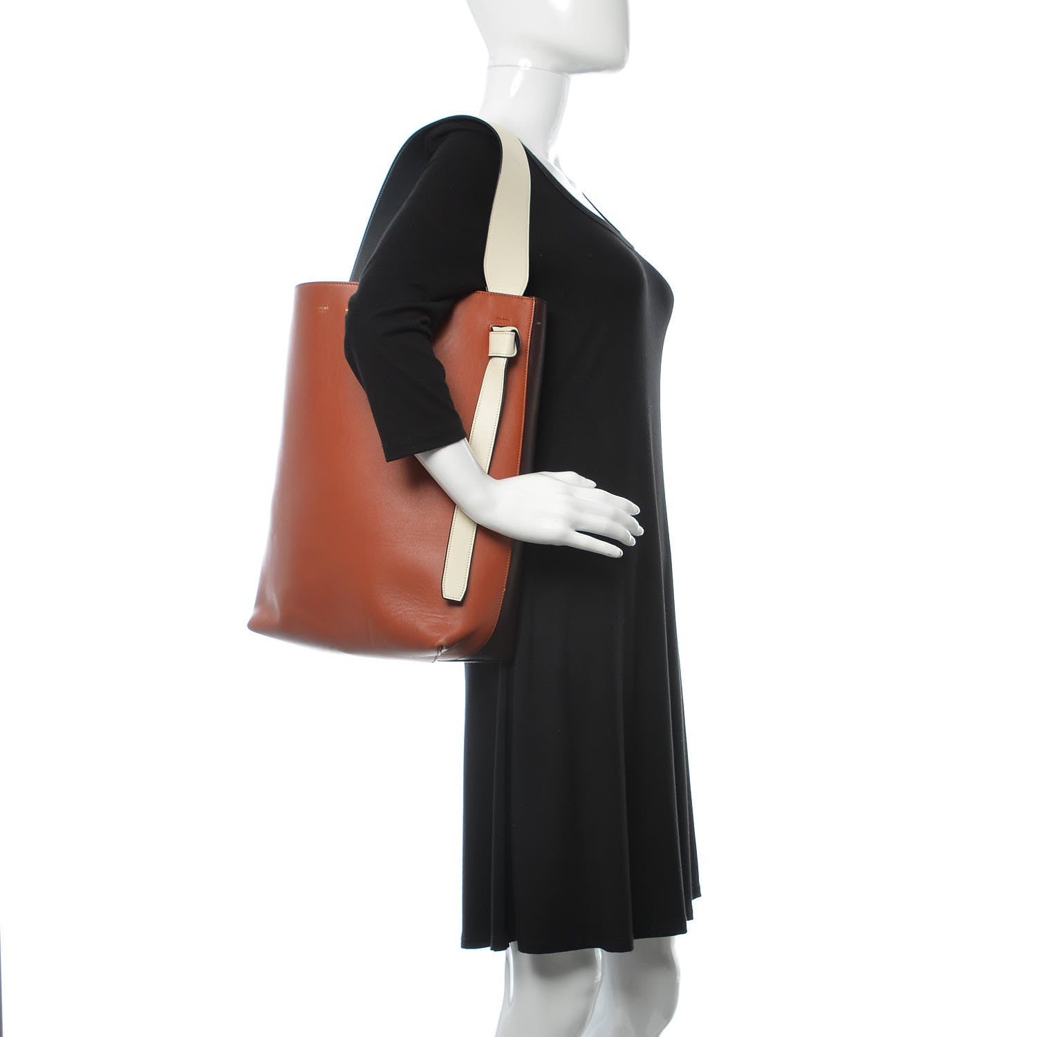Celine Shiny Smooth Calfskin Small Twisted Cabas Brick 2 of 13