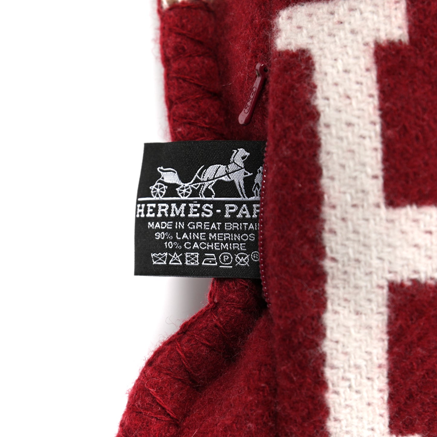 Wool Cashmere Avalon III Pillow Ecru Rouge