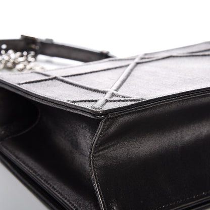 Christian Dior Metallic Brushed Calfskin Medium Diorama Flap Bag Titanium 10 of 10