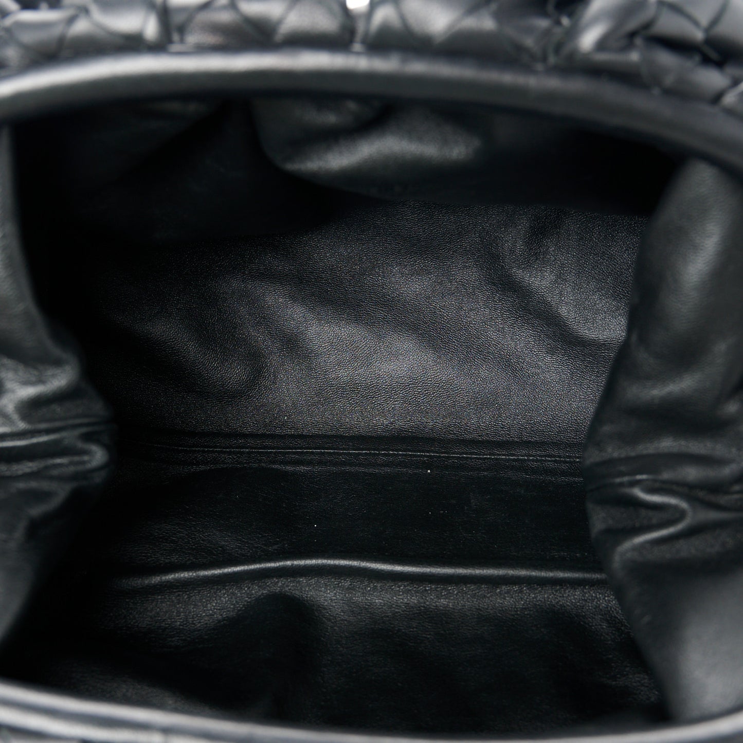 Nappa Maxi Intreccio The Pouch Oversized Clutch Black
