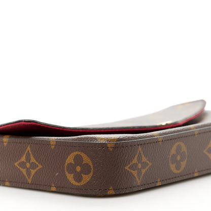 Louis Vuitton Monogram Pochette Felicie Chain Wallet Fuchsia 9 of 10