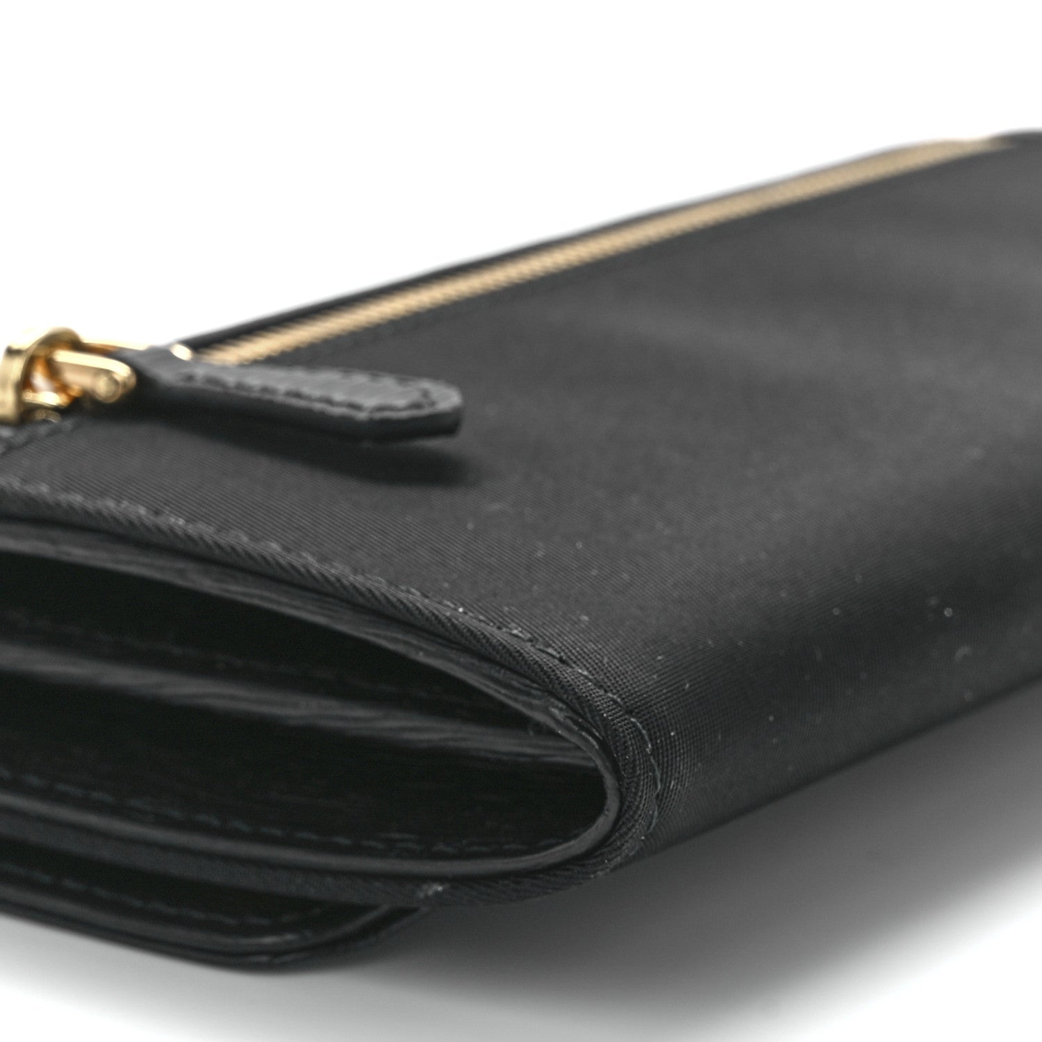 Prada Vitello Move Triangle Logo Continental Flap Travel Wallet Black 11 of 13
