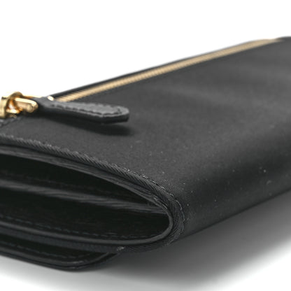 Prada Vitello Move Triangle Logo Continental Flap Travel Wallet Black 11 of 13