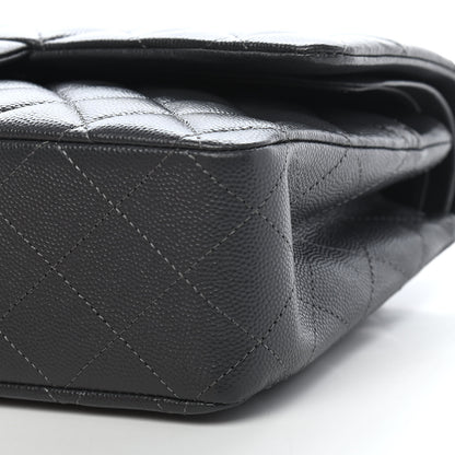 Chanel Caviar Quilted Medium Double Flap Dark Grey 8 of 8