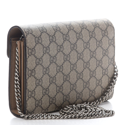 Gucci GG Supreme Monogram Mini Dionysus Chain Wallet Beige Taupe 3 of 10