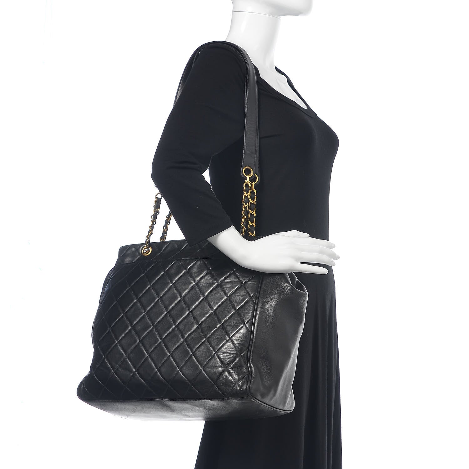 Chanel Lambskin Quilted Shoulder Bag Black 2 of 12