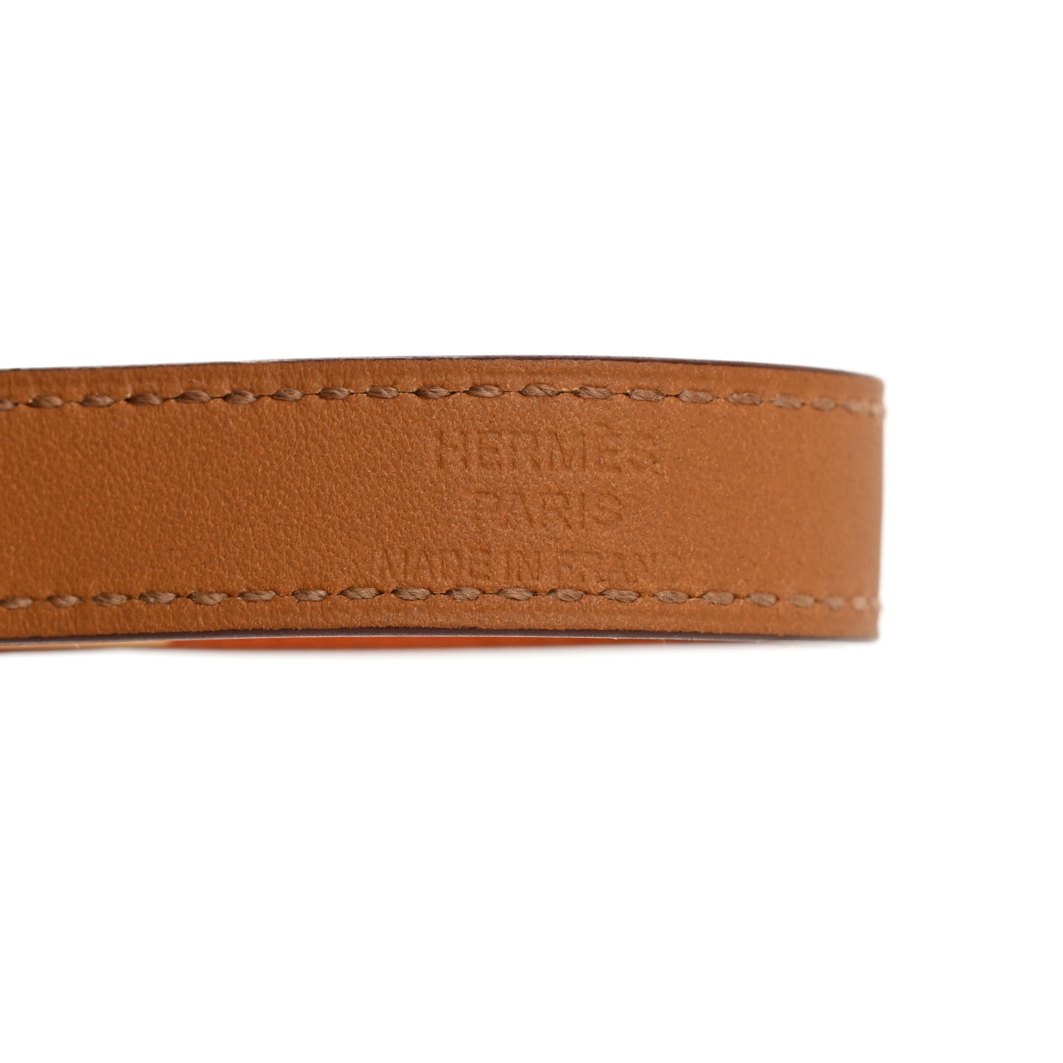 Hermes Epsom Kelly Double Tour Bracelet S Orange 4 of 7