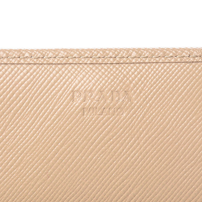 Prada Saffiano Metal Oro Chain Wallet Sabbia 6 of 13