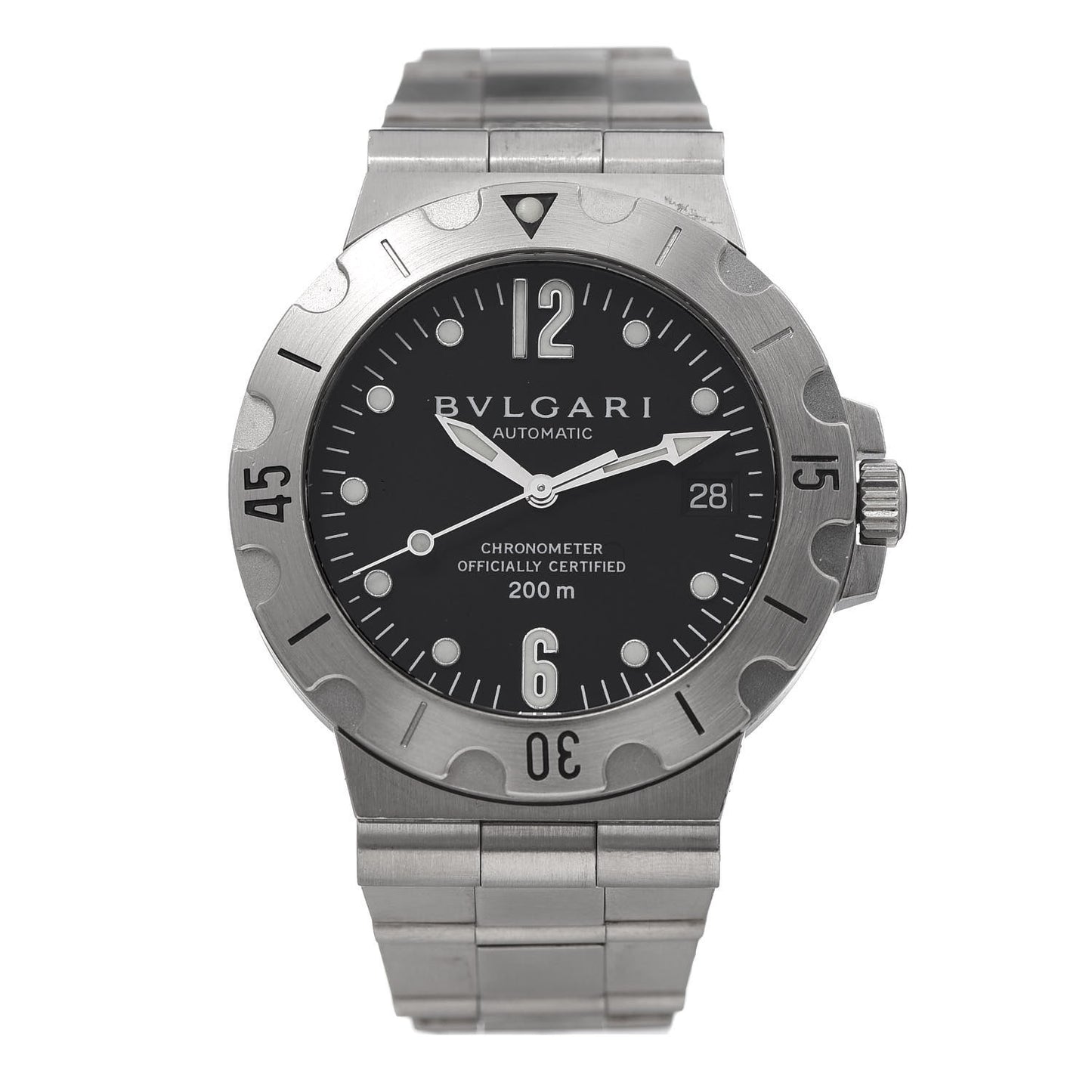 Stainless Steel 38mm Diagono Scuba Automatic Watch Black