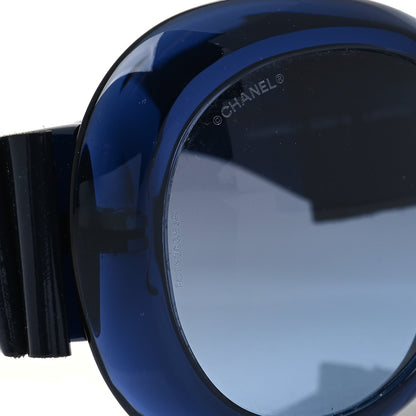 Chanel Acetate Patent CC Bow Sunglasses 5282-Q Blue 7 of 9