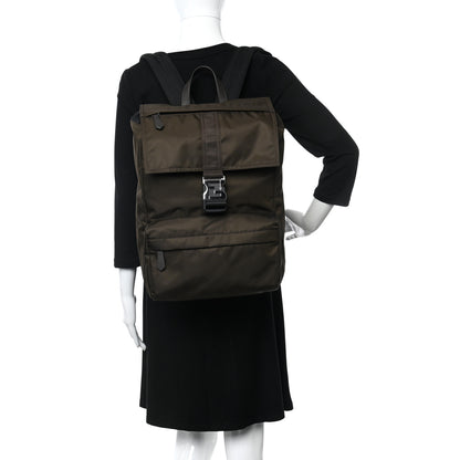 Fendi Econyl Nylon Santander Cuoio Roma Medium Fendiness Backpack Ebano 2 of 10