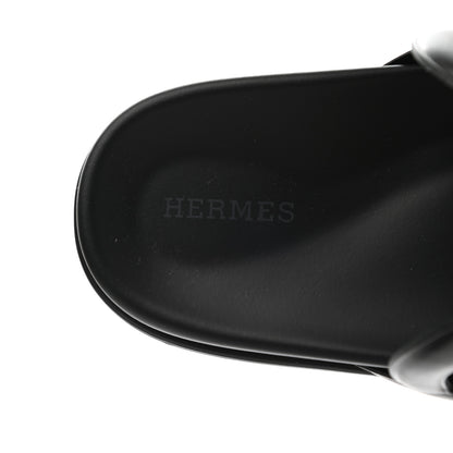Hermes Nappa Extra Sandals 38 Black 7 of 8