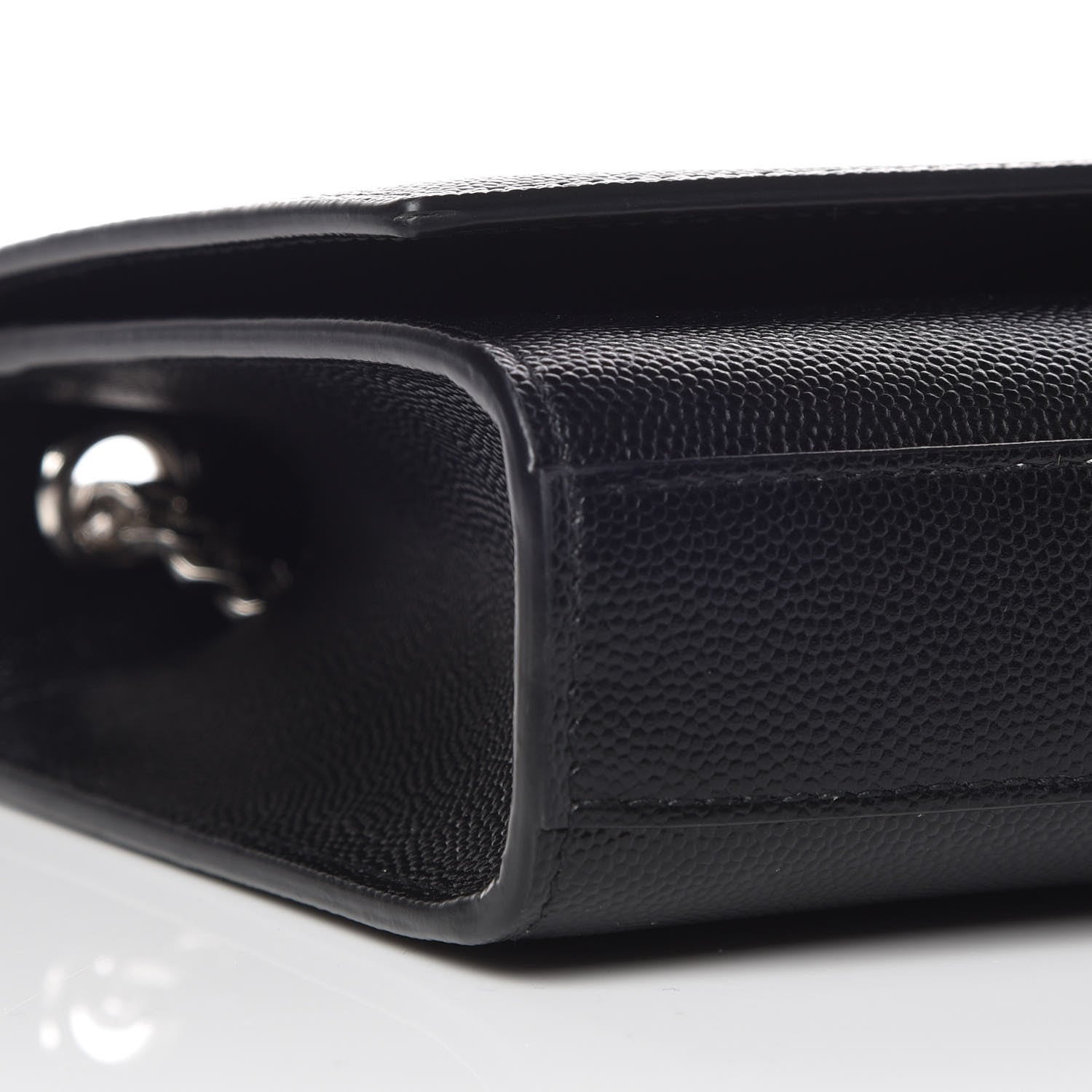 Saint Laurent Grain De Poudre Small Monogram Kate Satchel Black 5 of 9