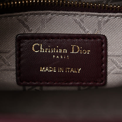 Christian Dior Lambskin Cannage Small Lucky Badges My Lady Dior Plum 6 of 9