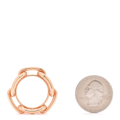 Hermes Plated Brass Regate Scarf Ring Plaqué Or Rose 2 of 5