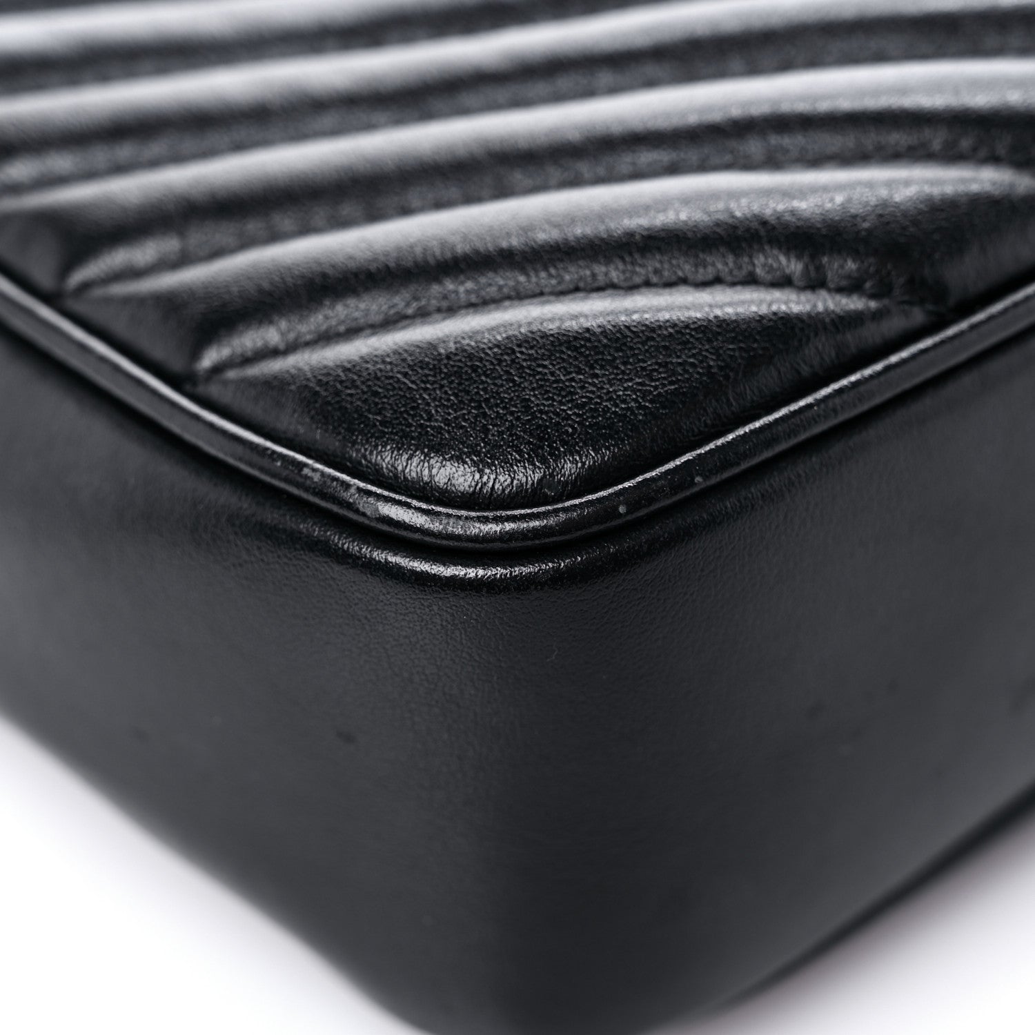 Saint Laurent Calfskin Matelasse Monogram Lou Camera Bag Black 10 of 17