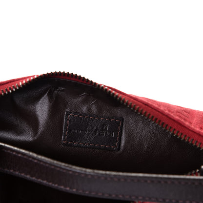Fendi Zucchino Vitello Mini Pochette Lipstick Testa di Moro 4 of 4
