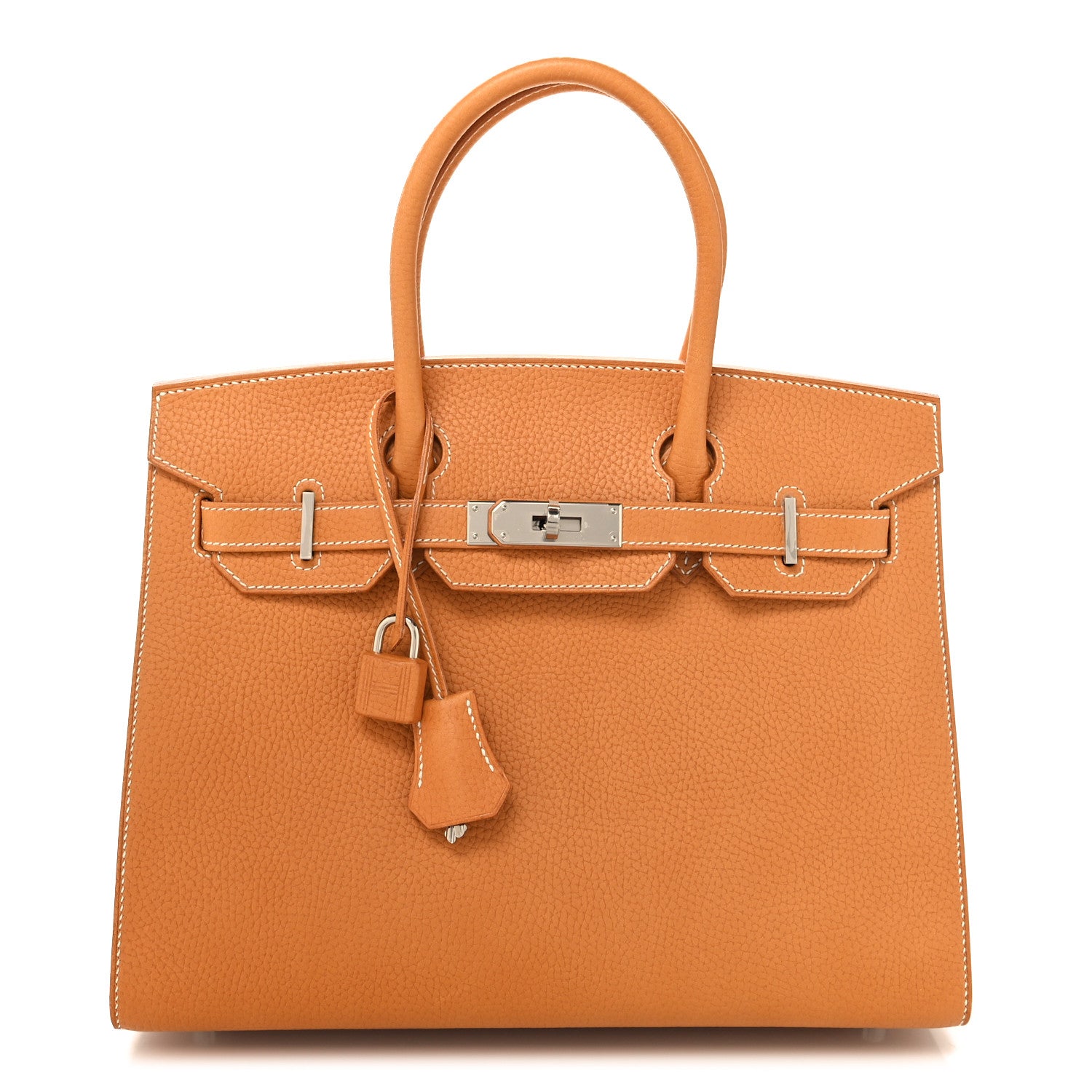 Hermes Vache Naturelle Grainee Birkin Sellier 30 Natural Sable 1 of 13