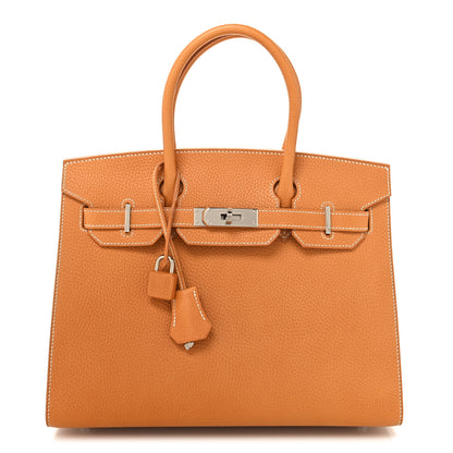 Hermes Vache Naturelle Grainee Birkin Sellier 30 Natural Sable 1 of 13