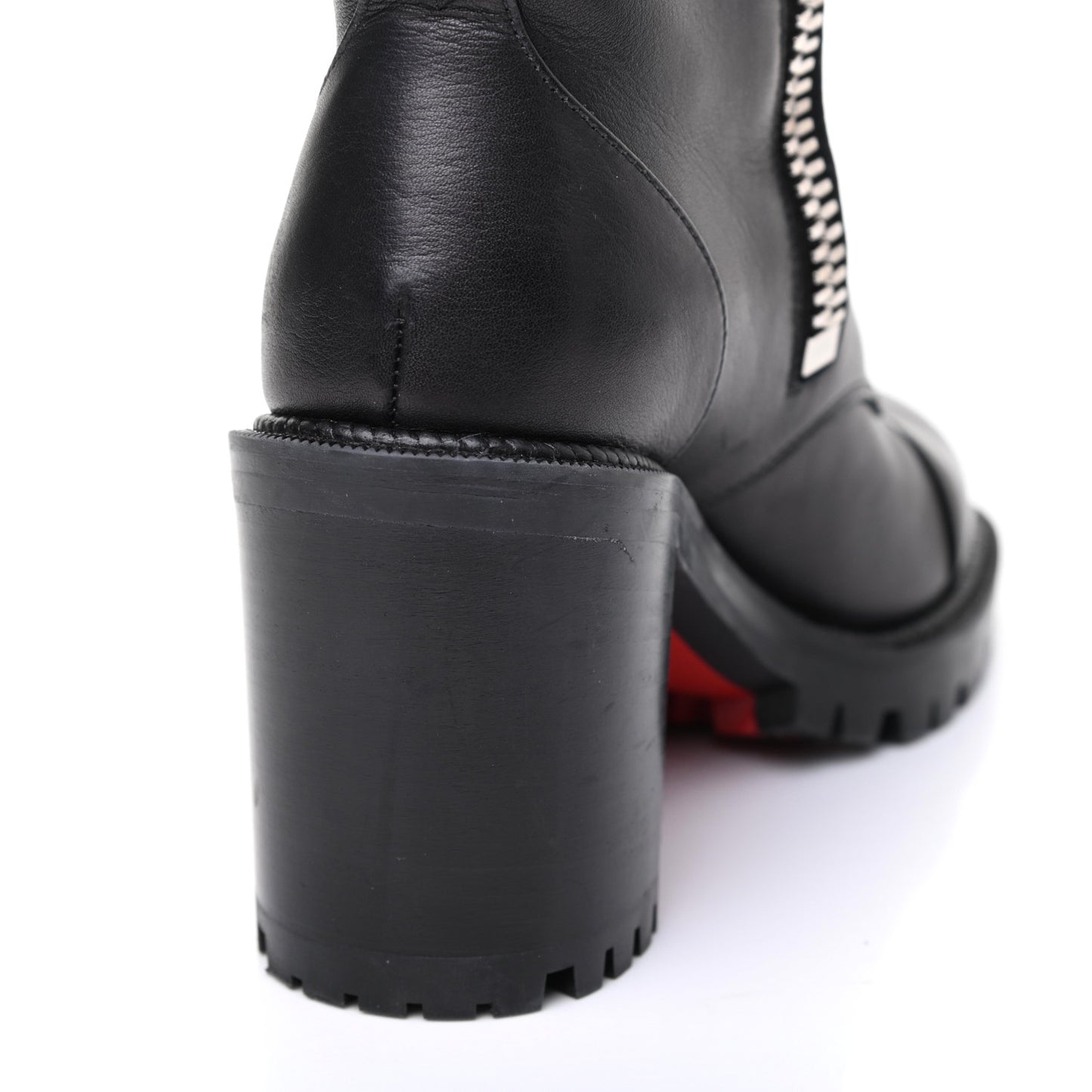 Calfskin Winter Spikes 70 Combat Boots 36 Black