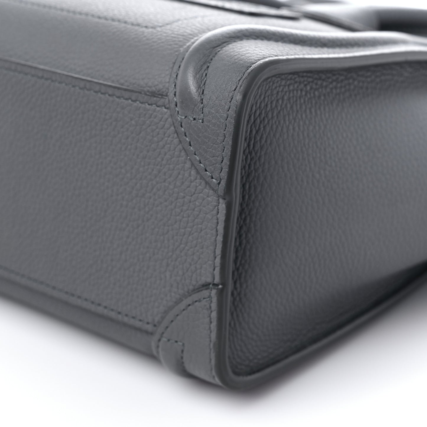 Baby Drummed Calfskin Nano Luggage Kohl