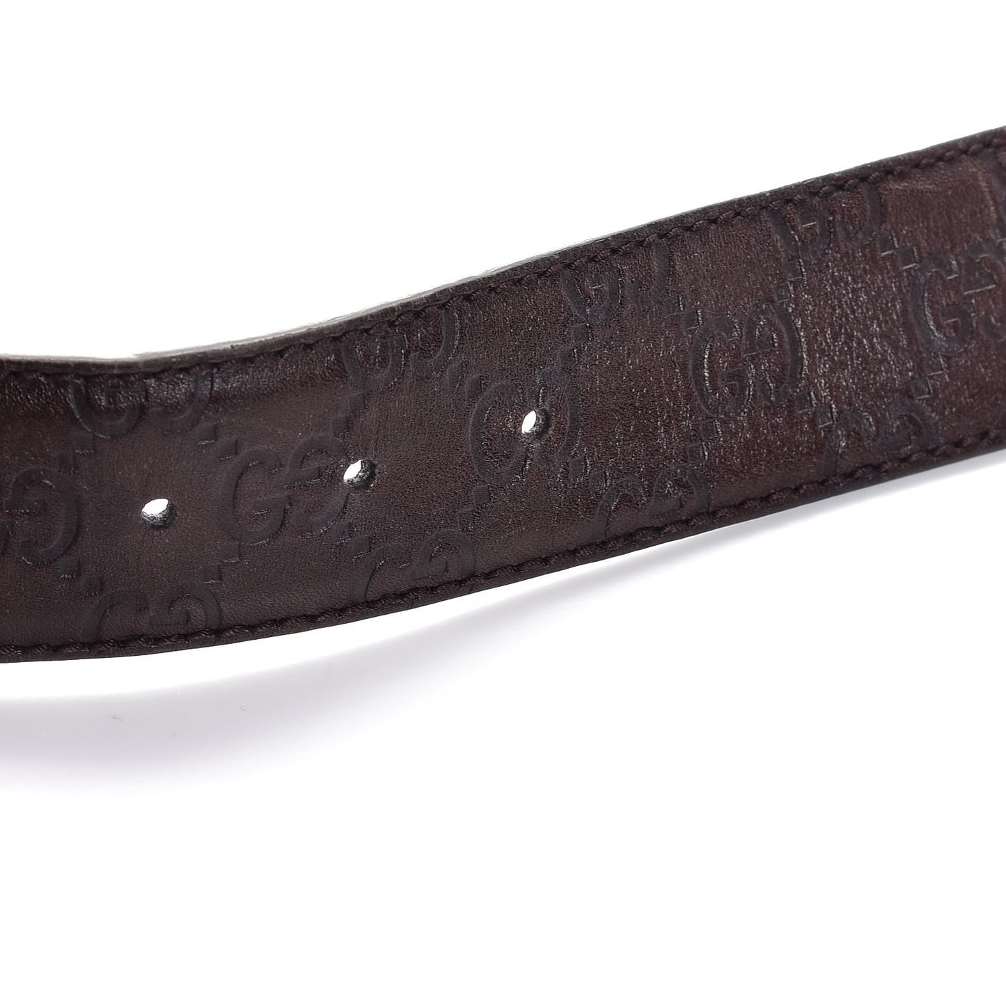 Guccissima Interlocking G Belt 85 34 Brown